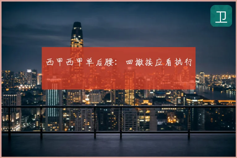 西甲西甲单后腰：回撤接应看执行